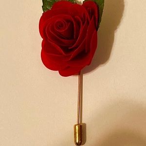 Red Rose Brooch